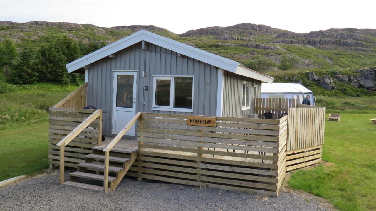 Hvammur 3 Hrakholar With Private Hot Tub Kaldrananes Exterior photo
